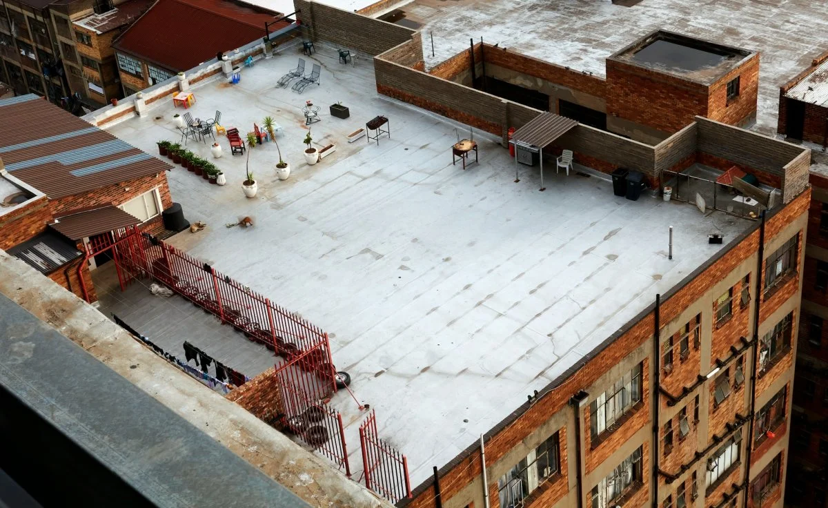 Flat roof on a residential building in Tucson, Arizona