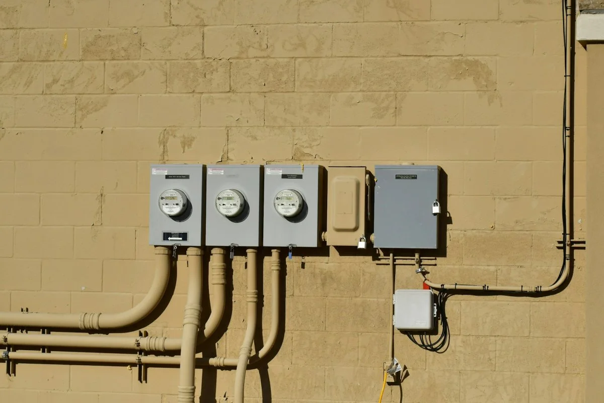 Electrical wiring and components during repair work in a residential property in Tucson, Arizona