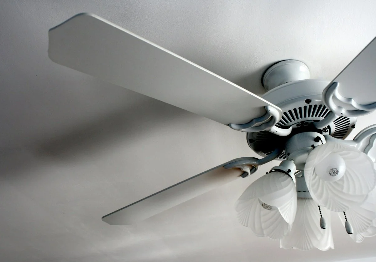 Ceiling fan installed on a residential ceiling in Tucson, Arizona
