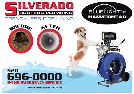 Trenchless pipe lining by Silverado Rooter & Plumbing in Tucson