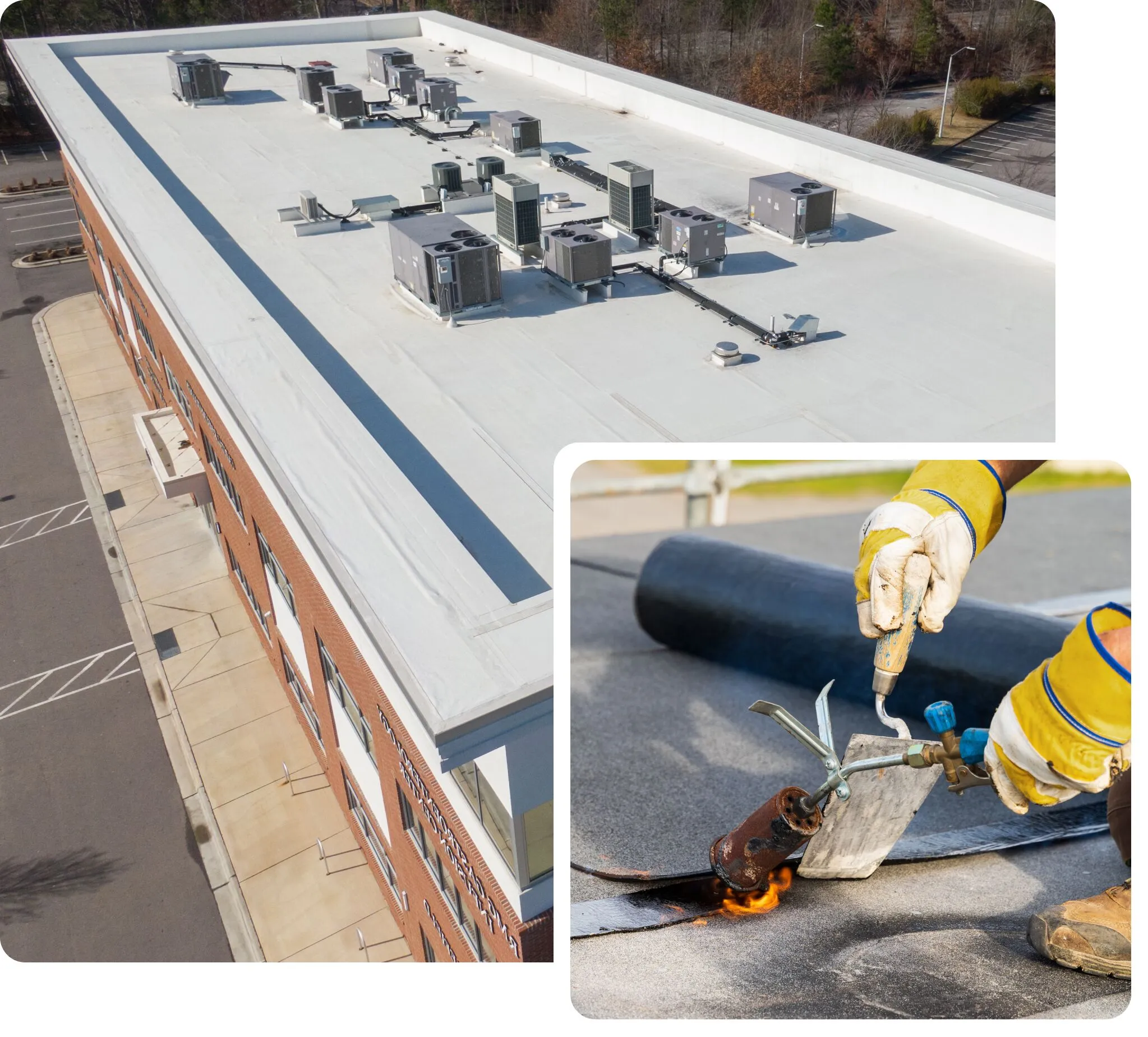 Flat roof repair by Lyons Roofing in Tucson